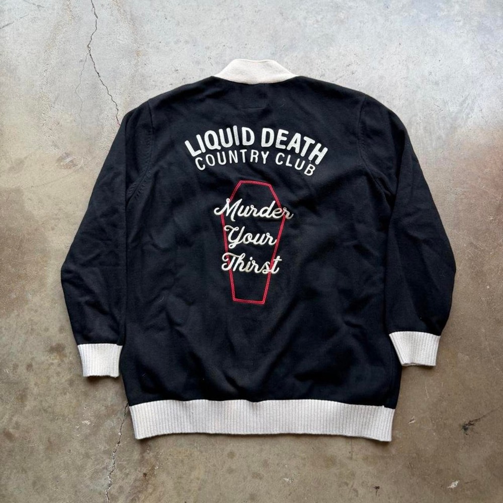 Liquid Death Cardigan Dismembers Only Cardigan EXCLUSIVE MERCH size XL